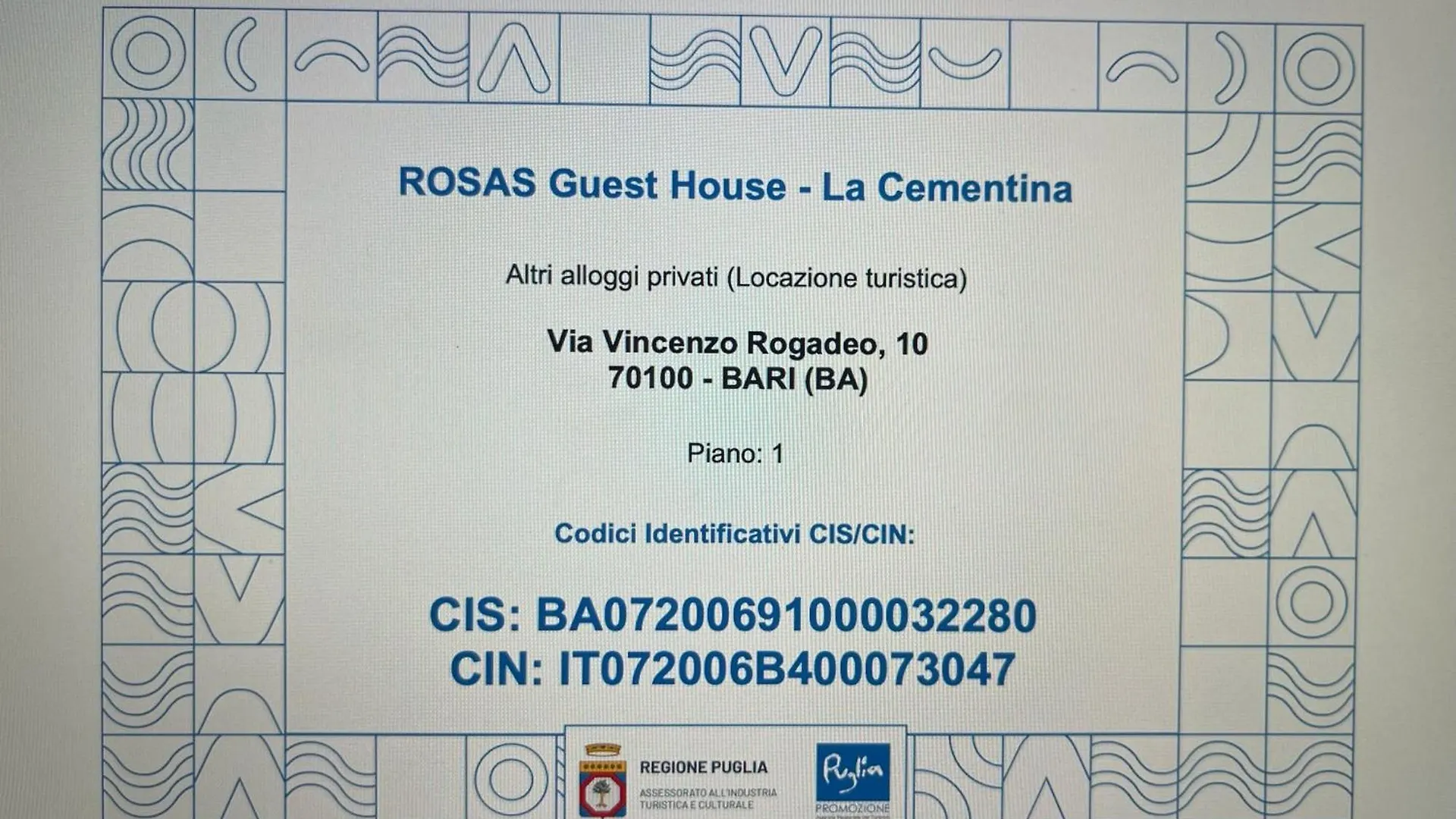 Rosas Guest House - La Cementina Bari 0*,